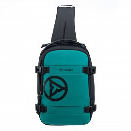 Рюкзак на одно плечо TORBER Xtreme TS1042GR, зеленый/черный 5л  